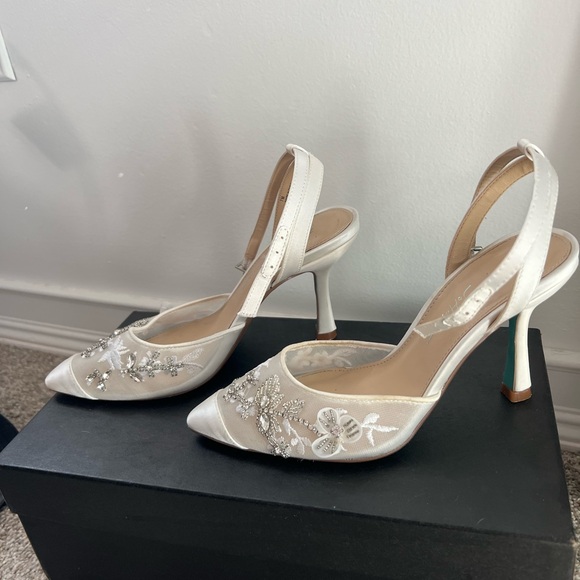 Betsey Johnson Bridal Heels - Picture 2 of 3